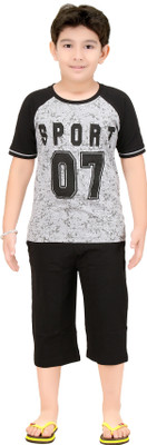 

Red Ring Kids Nightwear Boys Printed Cotton(Multicolor Pack of 1, Black