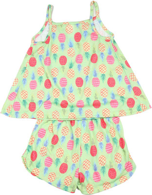 

The Children's Place Kids Nightwear Girls Printed Cotton(Green, 1160