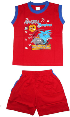 

Cute Raskals Kids Nightwear Boys Printed Cotton(Red Pack of 1