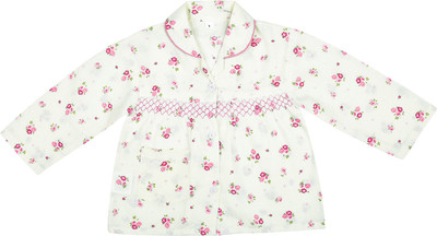 

KID1 Kids Nightwear Girls Floral Print Cotton(Pink Pack of 1