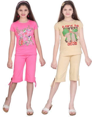 

Sini Mini Girls Casual Top Capri(Multicolor, Multi color