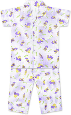 

KID1 Kids Nightwear Boys Printed Cotton(Purple Pack of 1, Lavendar