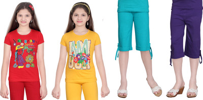 

Sini Mini Kids Nightwear Girls Printed Cotton, Multicolor