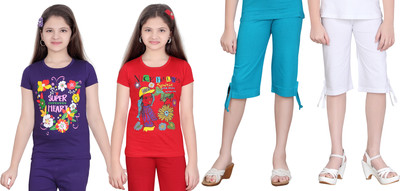 

Sini Mini Kids Nightwear Girls Printed Cotton, Multicolor