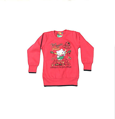 

Cuddlezz Kids Nightwear Girls Printed Cotton Polyester Blend(Red Pack of 1