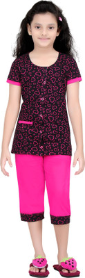 

Red Ring Kids Nightwear Girls Printed Cotton(Multicolor Pack of 1