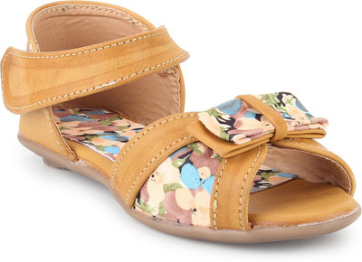 Stepee Girls Sling Back Flats(Yellow