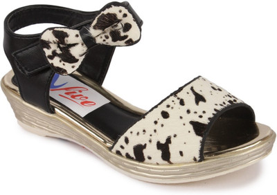 

N Five Girls Buckle Strappy Sandals(Black