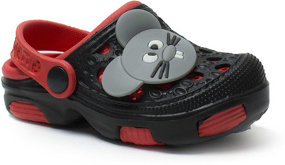 

Phedarus Boys & Girls Sling Back Clogs(Black, Black & red