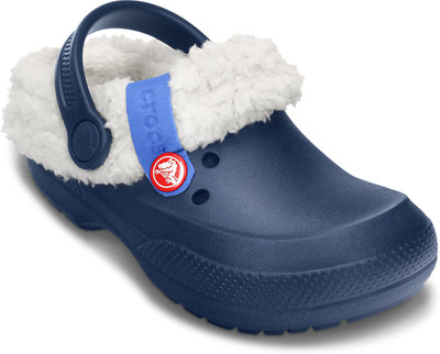 Crocs Girls Slip-on Clogs(Blue, Navy/oatmeal