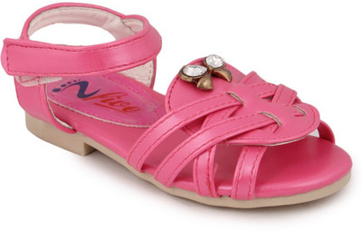 N Five Girls Buckle Flats(Pink, Peachpuff