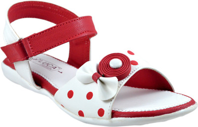 

Luca Fashion Girls Buckle Strappy Sandals(White, Red