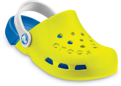 

Crocs Boys & Girls Slip-on Clogs(Yellow, Citrus/sea blue