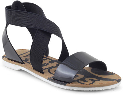 

Kittens Girls Slip-on Strappy Sandals(Black