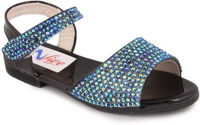 

N Five Girls Buckle Flats(Black