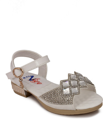 

N Five Girls Buckle Strappy Sandals(White