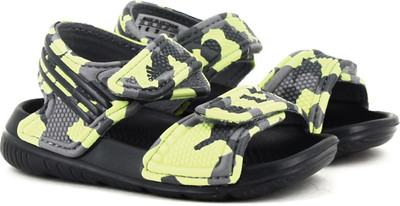 

ADIDAS Boys Sports Sandals, Grey/dkgrey/syello