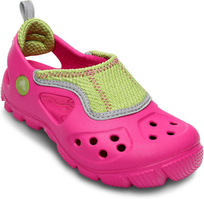 

Crocs Girls Slip-on Sports Sandals(Pink, Fuchsia/volt green
