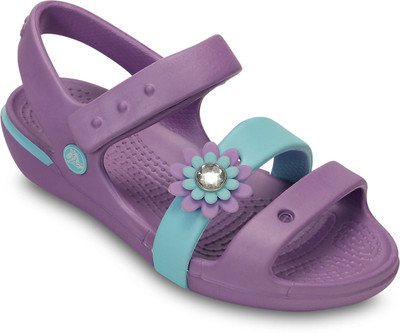 

Crocs Girls Velcro Sports Sandals(Purple, Iris/ice blue
