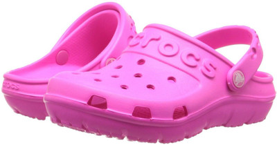 Crocs Girls Slip-on Clogs(Pink, Neon magenta