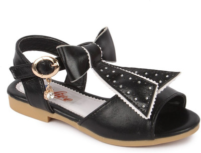 

N Five Girls Buckle Strappy Sandals(Black
