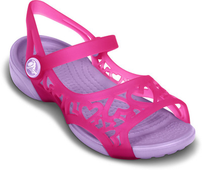 

Crocs Girls Slip-on Sports Sandals(Pink, Candy pink/iris