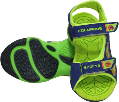

Columbus Boys & Girls Sling Back Flats(Multicolor, Cbsgl02-r. blue p. green