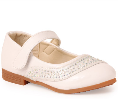 

N Five Girls Buckle Flats(White