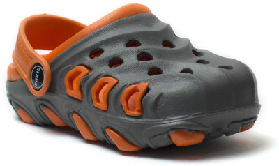 

Phedarus Boys Sling Back Clogs(Grey, Grey & orange