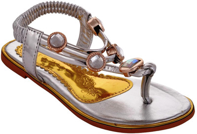 

Small Toes Girls Sling Back Flats(Silver