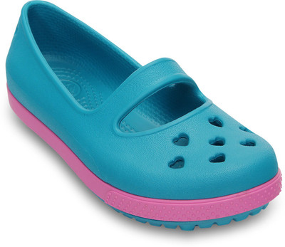 Crocs Girls Slip-on Flats(Blue, Turquoise/party pink