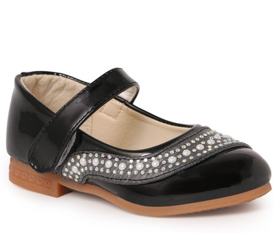 

N Five Girls Buckle Flats(Black