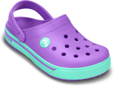 

Crocs Girls Slip-on Clogs(Purple, Purple/island green