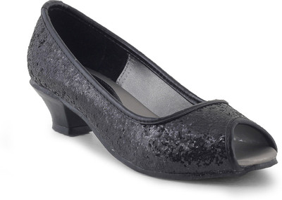 

KITTENS Girls Slip-on Peep Toes(Black