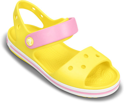 Crocs Girls Slip-on Sports Sandals(Yellow, Black