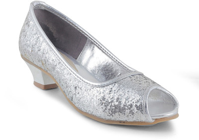 

KITTENS Girls Slip-on Peep Toes(Silver