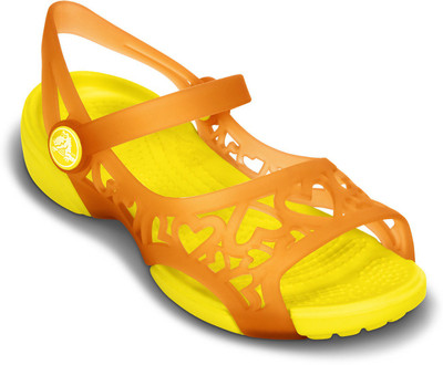 

Crocs Girls Slip-on Sports Sandals(Orange, Black