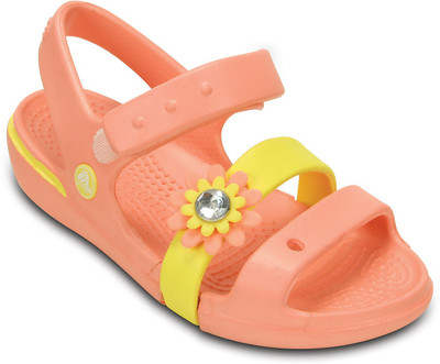 

Crocs Girls Sports Sandals, Melon/sunshine