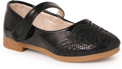 

N Five Girls Buckle Flats(Black