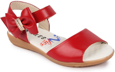 

N Five Girls Buckle Strappy Sandals(Red