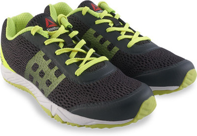 

REEBOK Boys Lace(Grey, Gravel/neon yellow/white