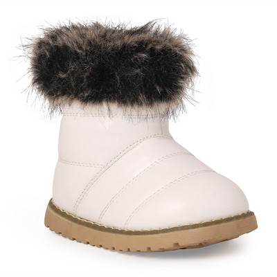 

N Five Girls Slip on Casual Boots(White