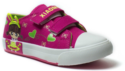 

Phedarus Girls Velcro Sneakers(Pink, Magenta
