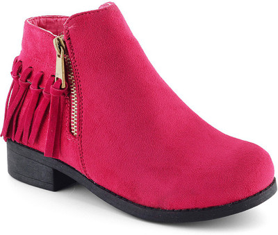 KITTENS Girls Slip on Casual Boots(Pink, Fuschia