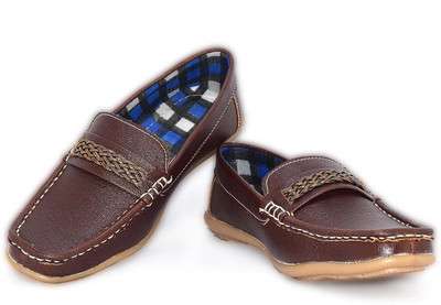 

D'zigners Boys Slip on Loafers(Brown