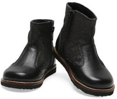 

Teddy Toes Girls Slip on Casual Boots(Black