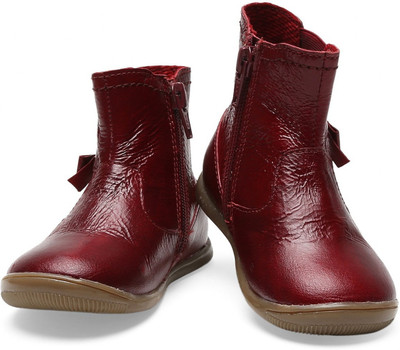 

Teddy Toes Girls Slip on Casual Boots(Red