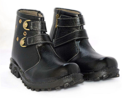 

Hiker Boys Slip on Casual Boots(Black