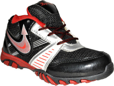 

Bigstep Boys & Girls Lace Running Shoes(Black