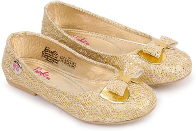 Barbie Girls Slip on Casual Boots(Gold, Golden